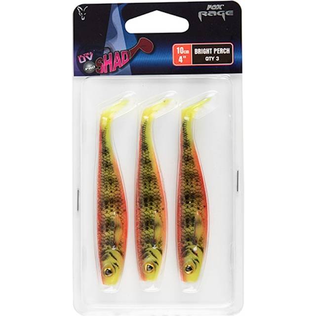 Fox Rage Pro Shad Multipacks - 10cm UV Bright Perch x 3pcs