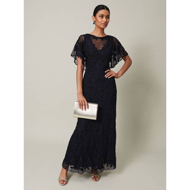 Phase Eight Women's Noelle Navy Tapework Maxi Dress - 18