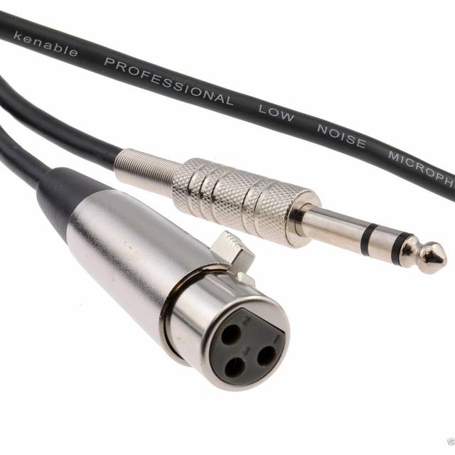 kenable Balanced XLR 3 Pin Socket to 6.35mm Male Stereo Jack Plug Cable  5m
