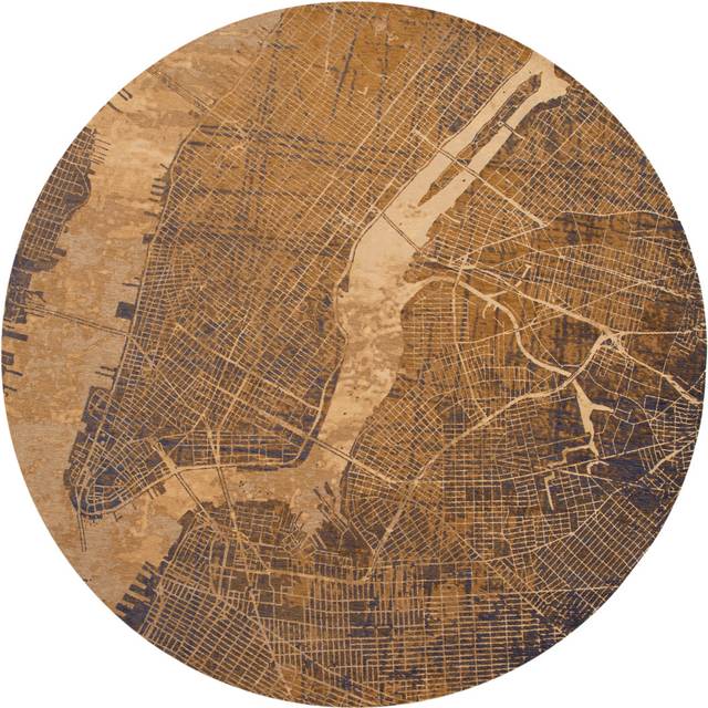 Gatsby Gold Cities 240 x 240 cm Rug - Brown (240x240cm)