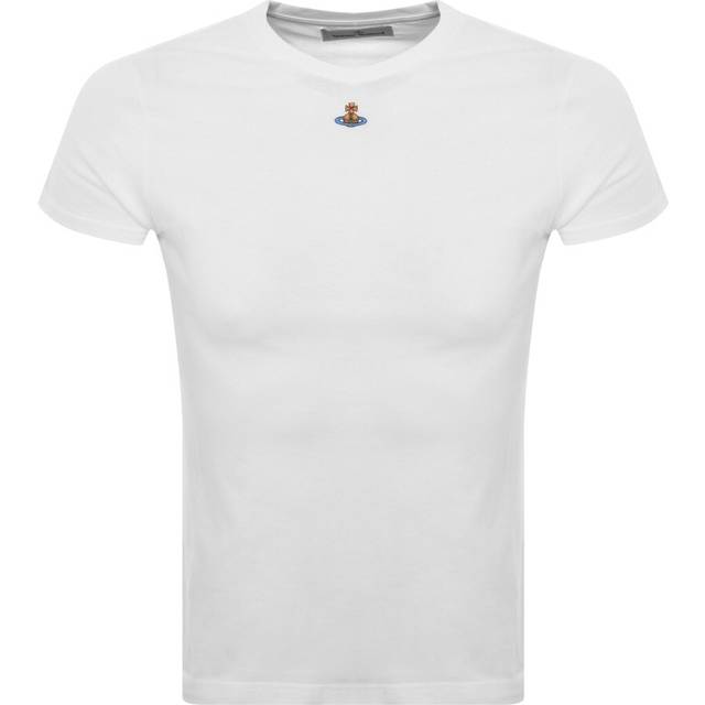 Vivienne Westwood, T-Shirts, female, White, 3XL, White Logo Embroidered T-Shirt