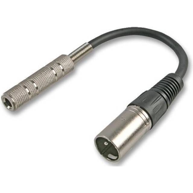 Pro signal - 3 pin xlr plug to 6.35mm (1/4") stereo jack socket adaptor lead