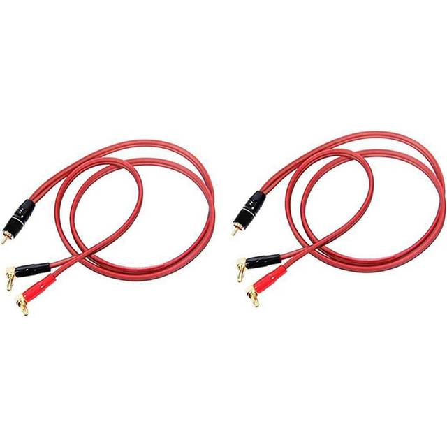 2X Banana Plug to RCA Speaker Cable,Speaker Wire RCA Male to Banana Plugs(2Banana) 4N OFC HiFi Speaker Wire 2M