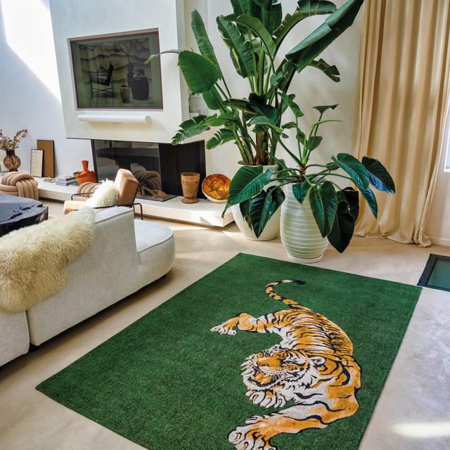 Green On Fire Pop 200 x 280 cm Rug - Yellow (200x280cm)