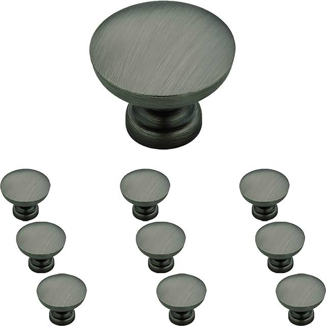 Franklin Brass Flat Top Cabinet Knob  Heirloom Silver  1-3/16 in. (30 mm) Drawer Knob  10 Pack  P29523K-904-B