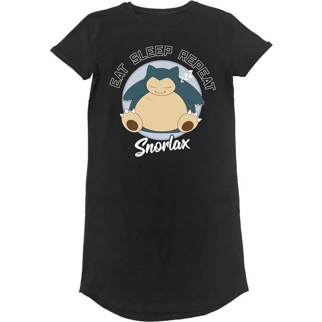 Pokémon - Sleeping Snorlax - Dress - black - L - 100% Cotton,Cotton