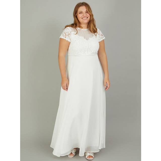 Monsoon Angela Lace Maxi Wedding Dress, Ivory