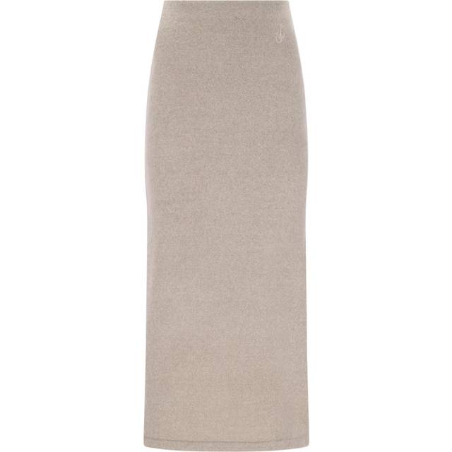 JW Anderson High-rise mohair-blend midi skirt