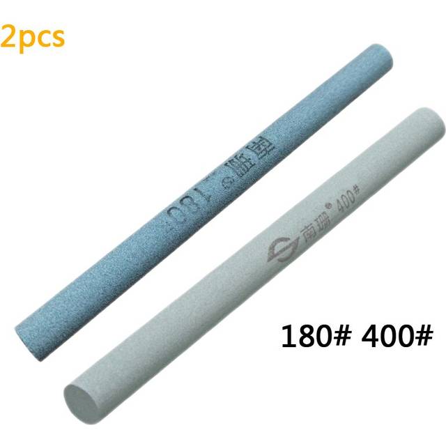 (a-Yellow sharpening stone) 240/320/400/600 grit oil stone green silicon carbide sand bar grinding block ceramic jade round triangle knife sharpener t