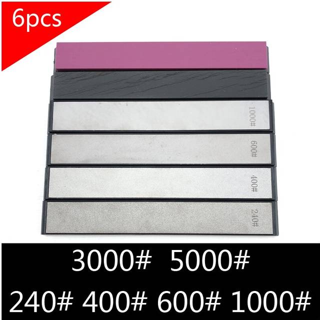 (a-6Pcs B Set) sharpening stone 6\8\10\13pcs 120-5000#Professional knife sharpener leather Polishing Whetstone Sharpening Natural Stone