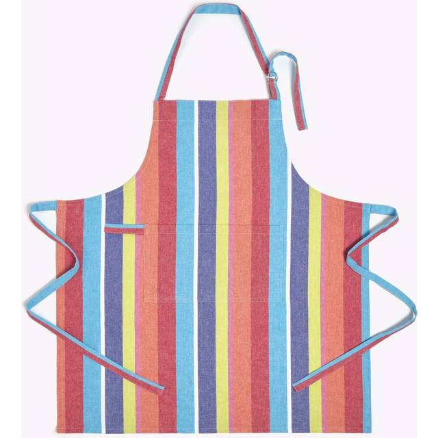 Homescapes Cotton Multi Stripe Apron - Multi Colour