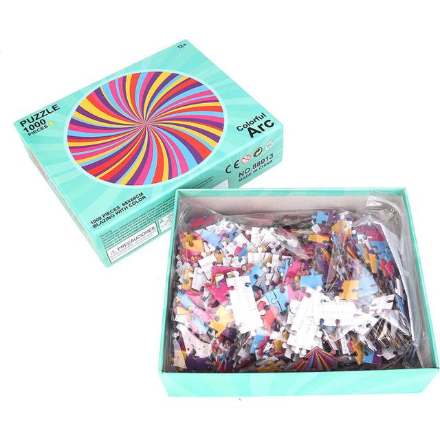 (Colorful Arc) 1000Pcs DIY Colorful Arc National Flag Delicious Doughnuts Jigsaw Puzzle Suitable for Teenagers and Adults