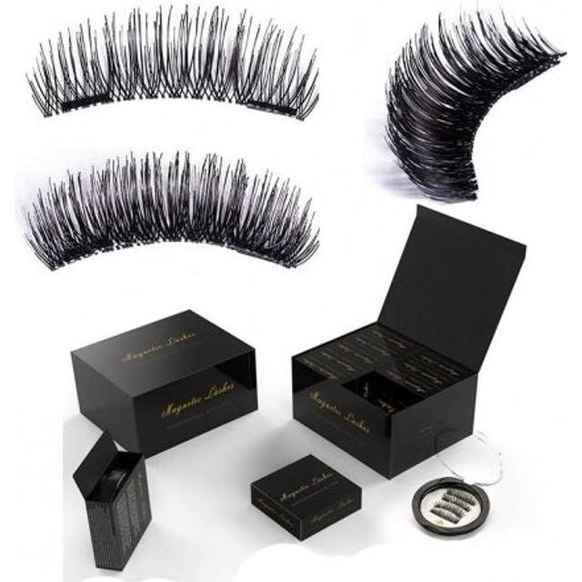 (tweezers) JIEFUXIN Magnetic eyelashes natural False eyelashes magnetic lashes Reusable Eye lashes 3D comfortable makeup Extension gift-box