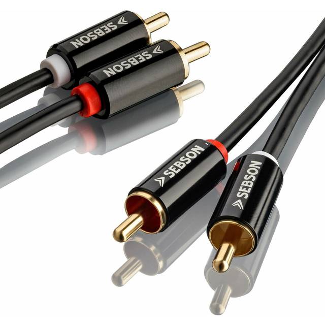 RCA Audio Cable 05m 2male to 2male RCA Plugs RCA Phono Cable for Amplifier Speakers Soundbar Home Cinema and HiFi Systems