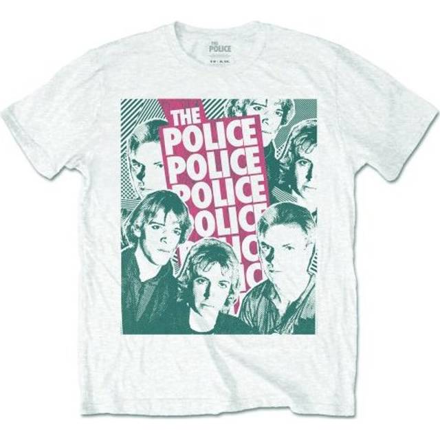 The Police 'Half -Tone Faces' (White) T-Shirt (medium)