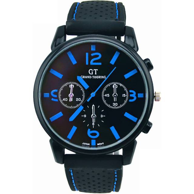 Men Fashion Stainless Steel Sport Cool Quartz Hours Wristwatch Analog Watch Waterproof Wrist Watch