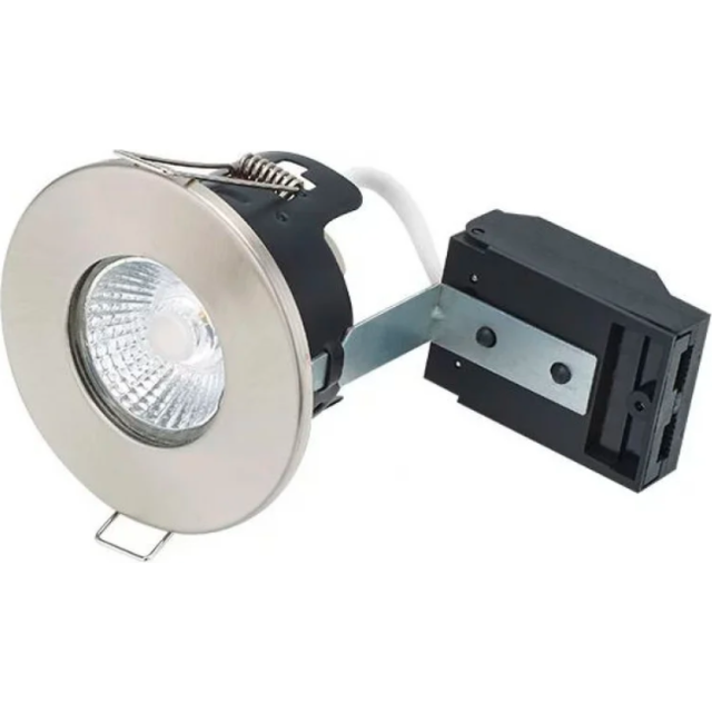 Bell lighting 10660 fire rated mv/lv white downlight gu10