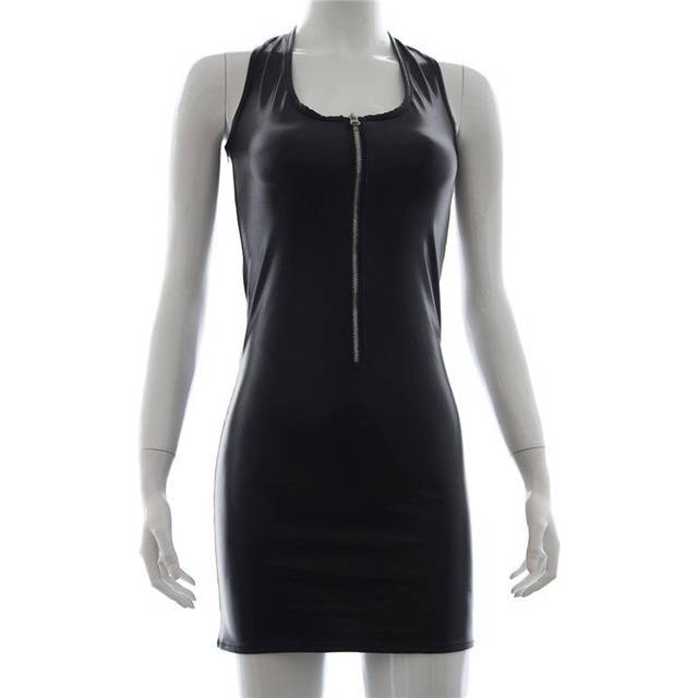 'Zip Me Up' Leather-Look Dress