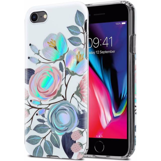 (PEONIES FLOWERS) Cadorabo Flower Case for Apple iPhone 7 / 7S / 8 / SE 2020 Cover Protection TPU
