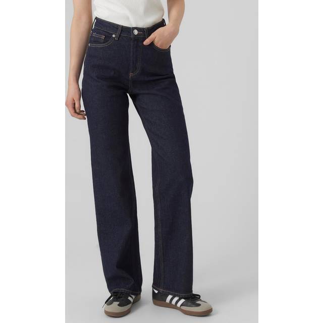 VERO MODA damjeans, Mörkblå denim/detalj: rinse, 28W / 32L