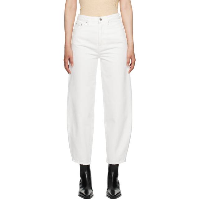 TOTEME Off-White Barrel Leg Jeans - 110 OFF-WHITE - WAIST US 24