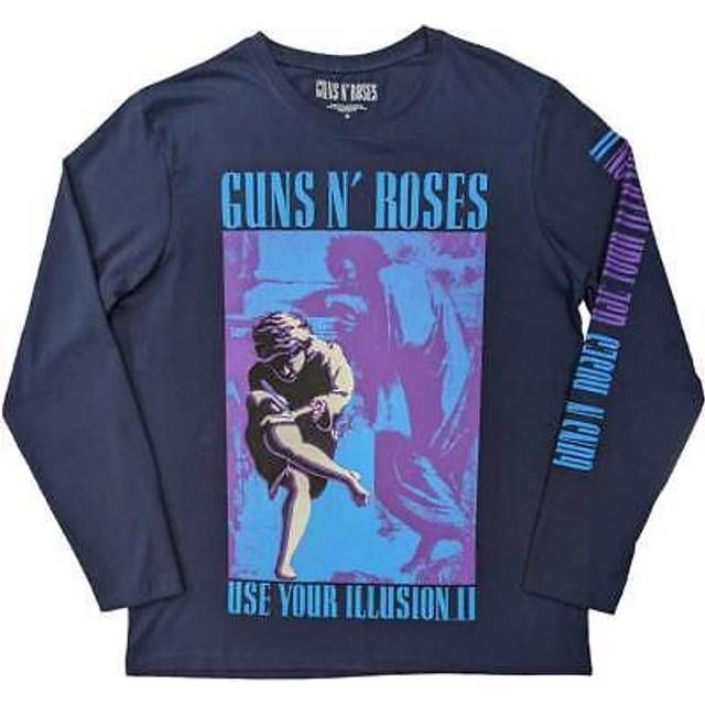 (S, Navy) Guns N Roses Get In The Ring Tour 91 Long Sleeve T Shirt