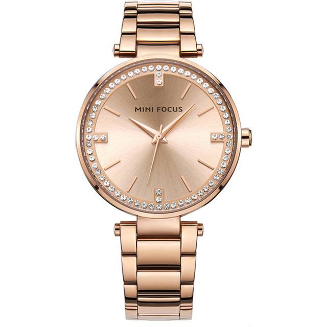 Quartz Women Watches Bracelet Watch Ladies Ultra Thin Rhinestone Diamonds Rose Gold Watch