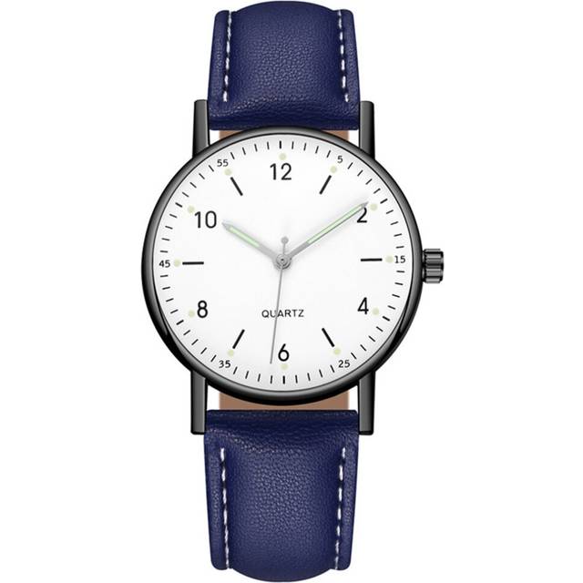 2 Pcs Watch Ladies Women&#39;s High-end Male Female Quartz Men Watches Stainless Steel Luminous Dial Leisure Wristwatch - Silver