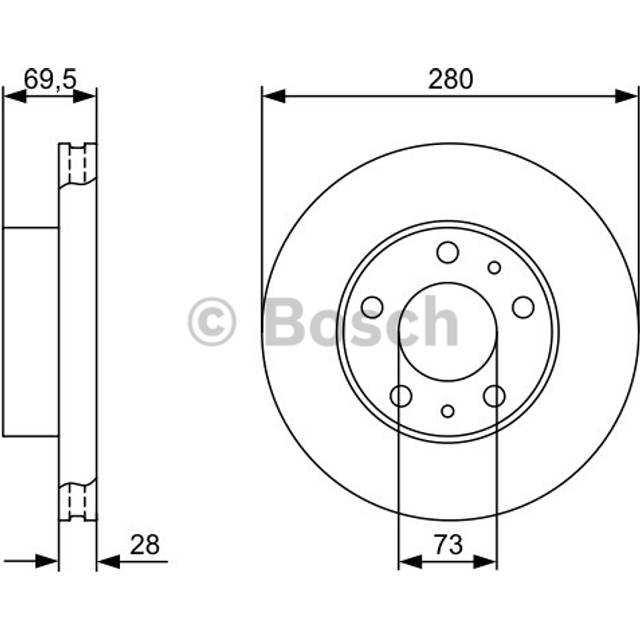 Bosch Brake Discs 104545767