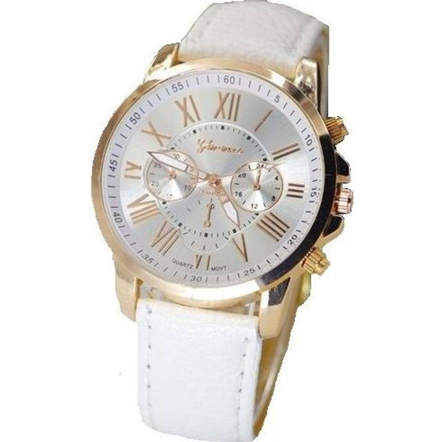 Adult Ladies Childrens Kids Girls Analogue Sport Smart Rose Gold Watch White Strap