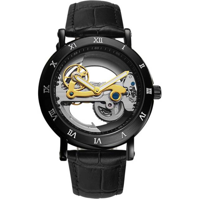 Mens Watches Fashion Tourbillon Automatic Mechanical Watch Men Waterproof Skeleton Clock - Green