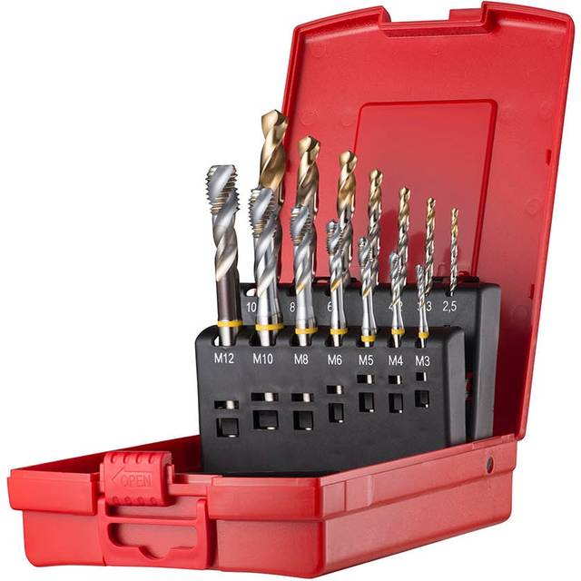 Dormer L114304 M3-M12 HSS-E 14PC Sp/Fl Tap & Drill Set