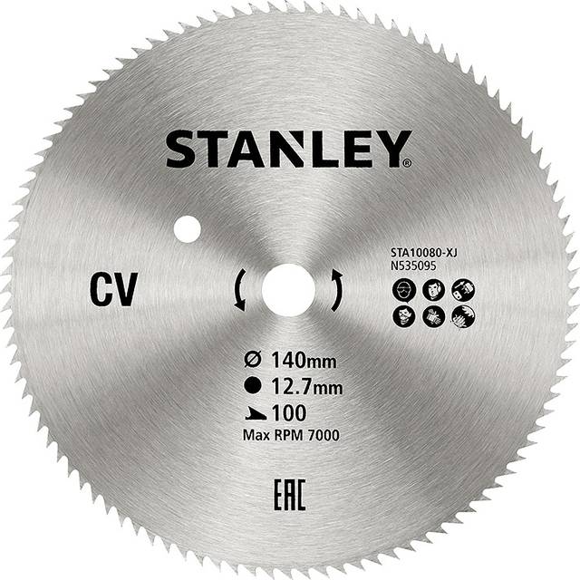 Stanley CV Cross Cutting Circular Saw Blade 140mm 100T 12.7mm