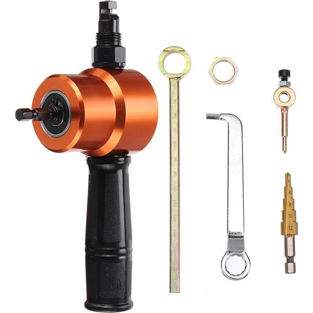 Drillpro 6pcs Double Headed Sheet Metal Cutting Nibbler Drill Attachment Metal Cutter Tool