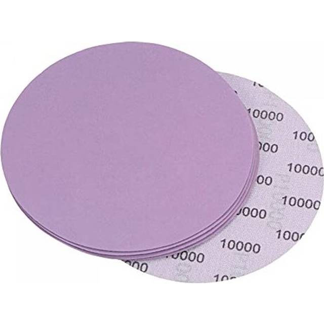5Pcs 6-Inch Purple Sanding Discs 10000 Grits Hook and Loop Professional Aluminum Oxide Sand Paper Wet Dry Polish for Wood Metal Paint Finishing