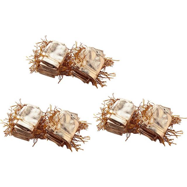 300Pcs Gold Foil Organza Bag Candy Gift Bags Wedding Party Favor Pouch Gift Packaging Bags 5X7cm