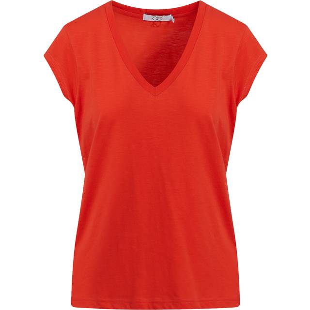 COSTER COPENHAGEN Cc Heart Basic V-Neck T-Shirt |Röd |XS