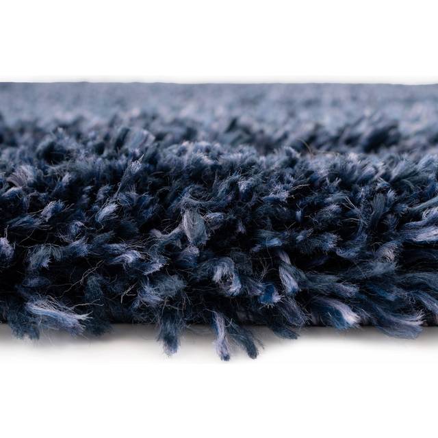 Super Soft Luxury Navy Shaggy Rug - Aspen - - Blue