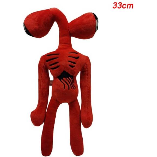 (red 33cm) 25-38cm Anime Siren Head Plush Doll Toys Scary Black White Red Sirenhead Cat Peanut Soft Cartoon Stuffed Figure Children Gifts