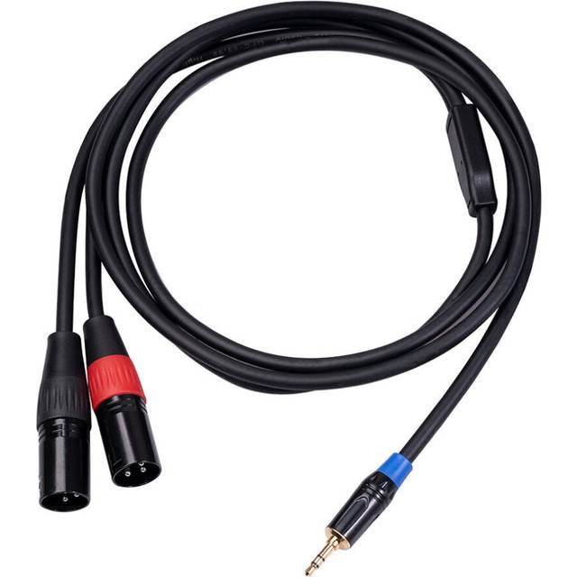 (3M) 3.5mm TRS to Dual XLR Male Audio Cable 1 to 2 Stereo Audio Adapter Cable Splitter Cable Connectors