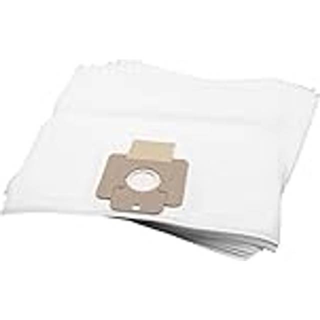 Vhbw 10 x dammsugarpåse kompatibel med Nilfisk Supreme LCD, 100, 150, 250 dammsugare - mikrofleece, 44 cm x 36 cm, vit