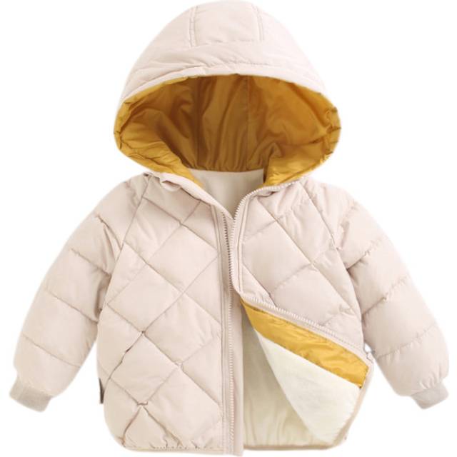 (Beige, 3-4 Years) Baby kids boys girls Coat jacket Hooded UK Stock