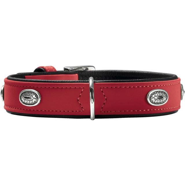 Hunter Collar Softie Stone 55/M-L Artificial Leather Red/Black