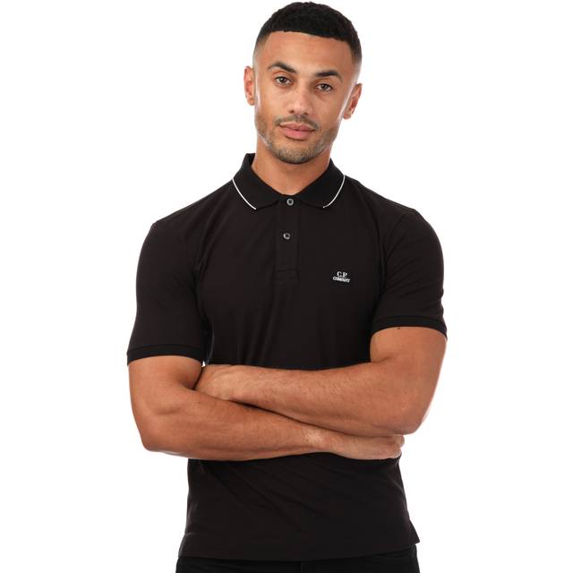 C.p. Company, Topp, Herr, S, Bomull, Slim Fit Blå Polo Skjorta