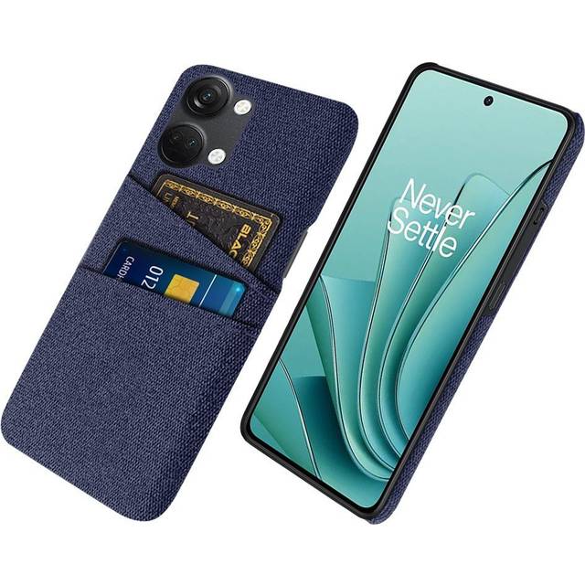OnePlus Nord 3 (5G) Skal med Korthållare - Textil - Blå