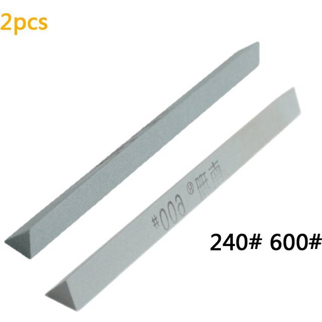 (a-Grey sharpening stone) 240/320/400/600 grit oil stone green silicon carbide sand bar grinding block ceramic jade round triangle knife sharpener too