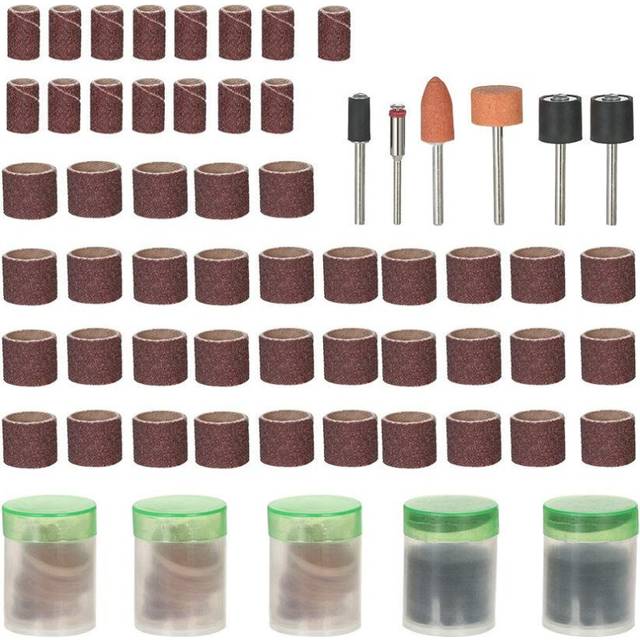 206pcs 1/8 Inch Shank Rotary Tools Accessories Set Sanding Polishing Bits Kit with Storage Box For Dremel Grinder