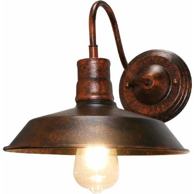 Retro Antique Chandelier Iron Wrought Metal Wall Light Creative Nostalgic Industrial Wall Lamp for Loft Cafe Office Rust 26cm