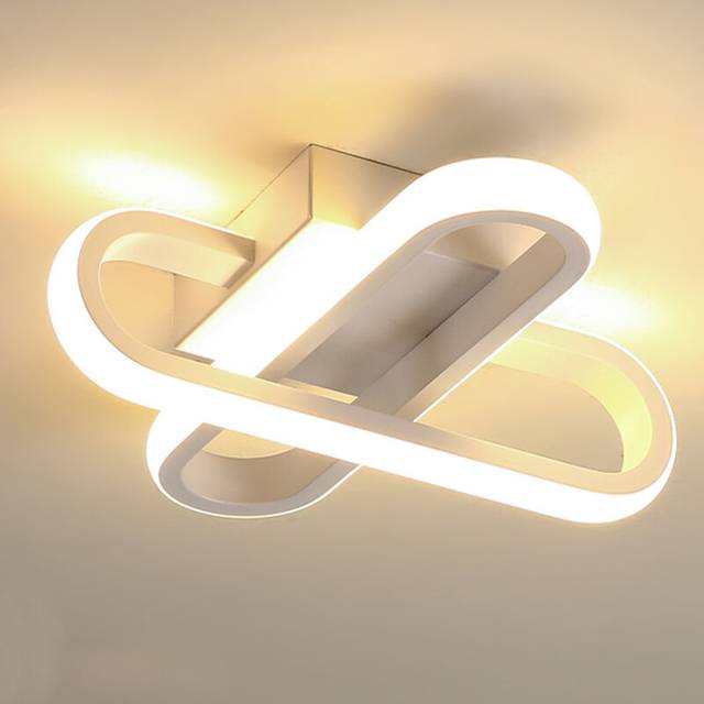 Creative Nordic Ceiling Lamp Stylish Modern Ceiling Light Led Minimalist White Wall Light (Warm White) for Bedroom Cafe Office Indoor