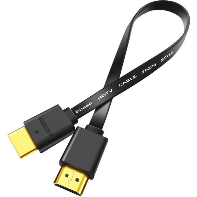FSU HDMI Cable 1080P Thin HDMI Flat Cable Male-Male 1.4 Cable for HDMI Splitter HDTV PC DVD Projector Cable HDMI 0.3m